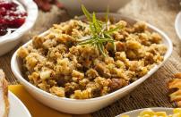 <p>Make your stuffing in a <a href="https://www.thedailymeal.com/cook/comfort-casserole-breakfast-dinner-recipes?referrer=yahoo&category=beauty_food&include_utm=1&utm_medium=referral&utm_source=yahoo&utm_campaign=feed" rel="nofollow noopener" target="_blank" data-ylk="slk:separate casserole dish;elm:context_link;itc:0;sec:content-canvas" class="link ">separate casserole dish</a> on the side. Not only is this more food-safe, but it also leads to a better-flavored turkey and <a href="https://www.thedailymeal.com/recipes/sage-stuffing-recipe-0?referrer=yahoo&category=beauty_food&include_utm=1&utm_medium=referral&utm_source=yahoo&utm_campaign=feed" rel="nofollow noopener" target="_blank" data-ylk="slk:stuffing with a perfectly crisp exterior and a moist interior;elm:context_link;itc:0;sec:content-canvas" class="link ">stuffing with a perfectly crisp exterior and a moist interior</a>. If you insist on cooking your stuffing inside the bird, be sure that the center of the stuffing reaches a food-safe temperature of 165 degrees. However, this can lead to dry meat.</p>