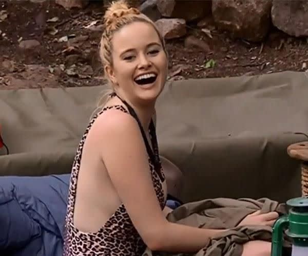 The pair have been 'flirting' around camp. Photo: Channel Ten