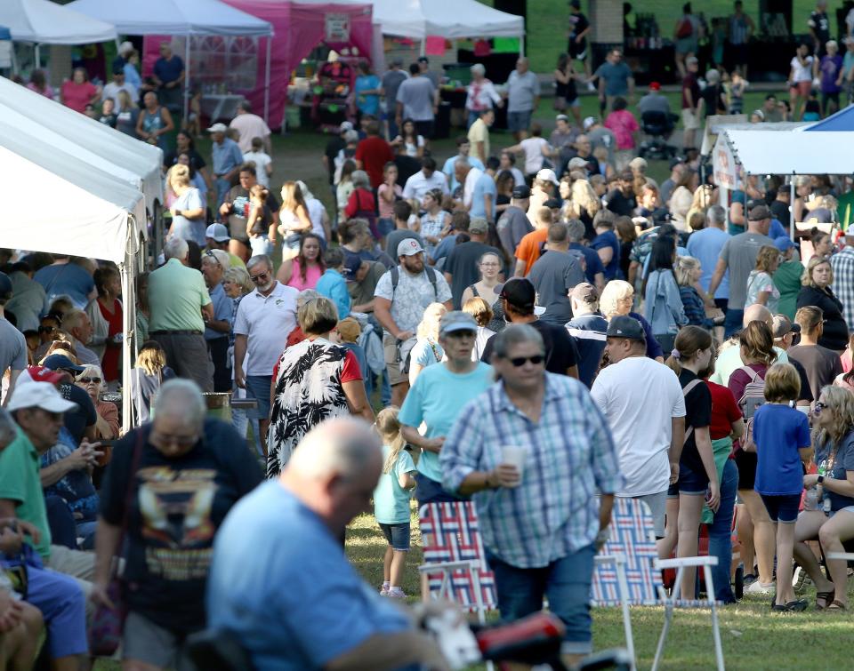 A large crowd was on hand Thursday, Aug. 11, 2022, for the Greater Alliance Carnation Festival's Days in the Park at Silver Park.