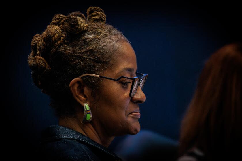 LOS ANGELES, CA - OCTOBER 03: Supervisor second district Holly Mitchell at County of Los Angeles Board of Supervisors meeting. County of Los Angeles Board of Supervisors on Tuesday, Oct. 3, 2023 in Los Angeles, CA. (Irfan Khan / Los Angeles Times)