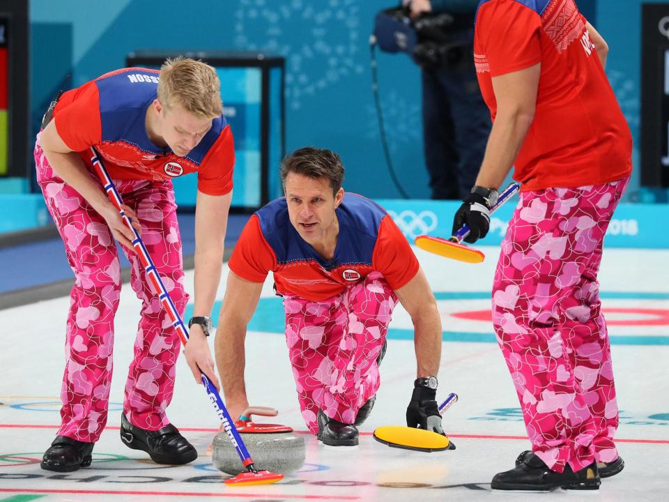 Curlers are a reminder of a more grounded world in which dullness sharpens drama, rather than standing at odds with it: The Asahi Shimbun via Getty Images