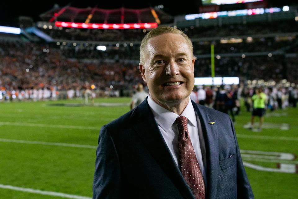 Florida State athletic director Michael Alford on the sideline at Doak Campbell Stadium. ALICIA DEVINE/Tallahassee Democrat