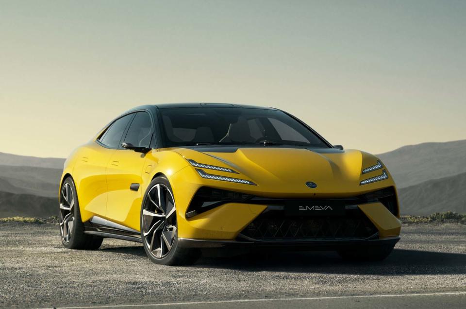 <p>The long-awaited Lotus luxury EV saloon which is expected to rival the Porsche Taycan, was revealed in September 2023. Featuring the same 112kWh battery pack as the larger and heavier Eletre SUV, its single-charge range could be over <strong>400 miles</strong>.</p>