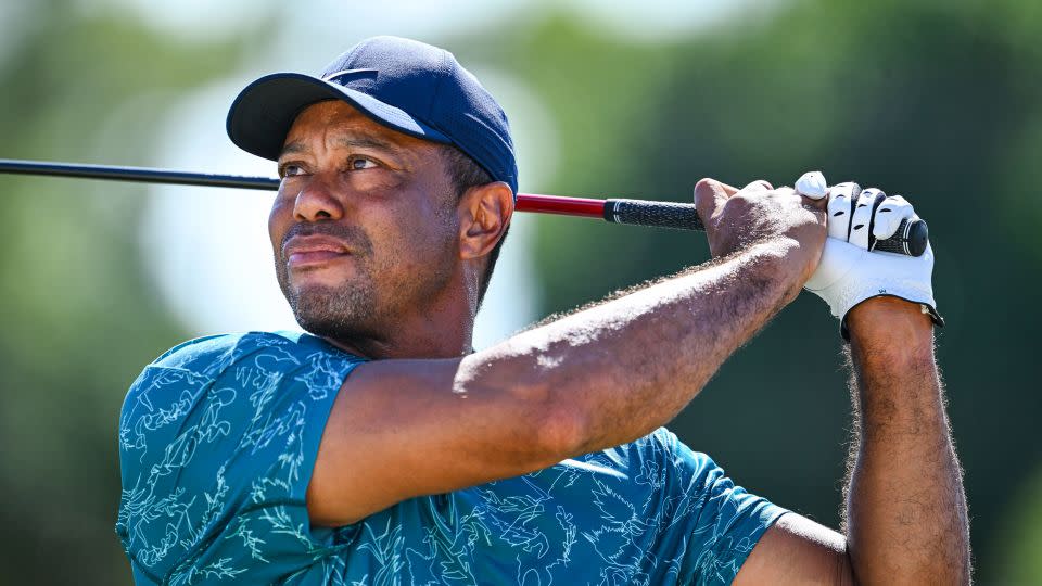 Woods tees off at the Hero World Challenge in Nassau, Bahamas. - Tracy Wilcox/PGA TOUR via Getty Images