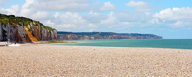 La plage de Dieppe proche de Paris.