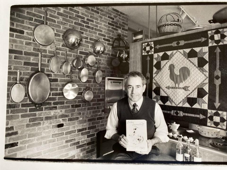 Normand Leclair was proud of writing his cookbooks, including Chicken Expressions which was featured in The Journal in 1989, a year after it was published. This Journal archive photo was taken in the kitchen of his West Kingston home.