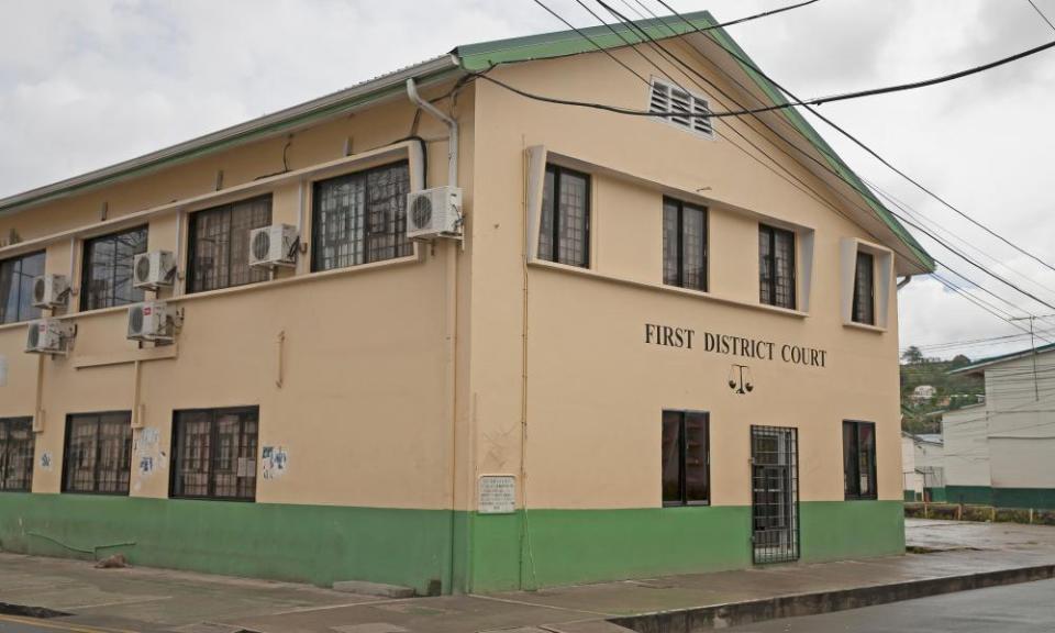 The first district court in Castries, St Lucia, where no murder trials have taken place for two years due to Covid restrictions .