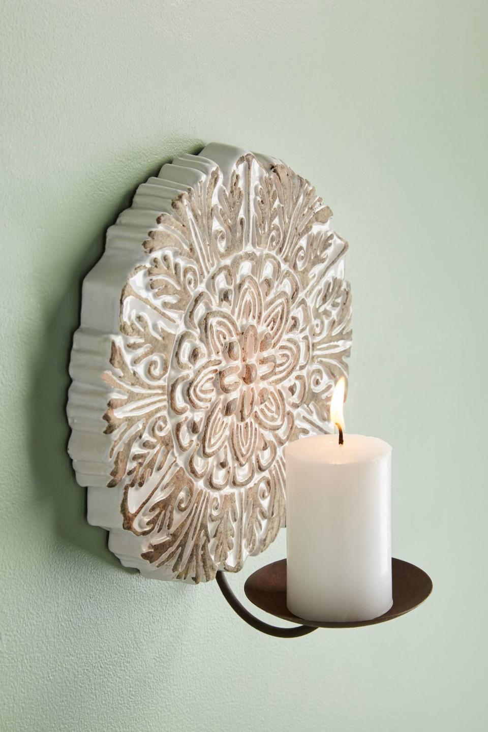 9) Anthropologie Candle Sconce