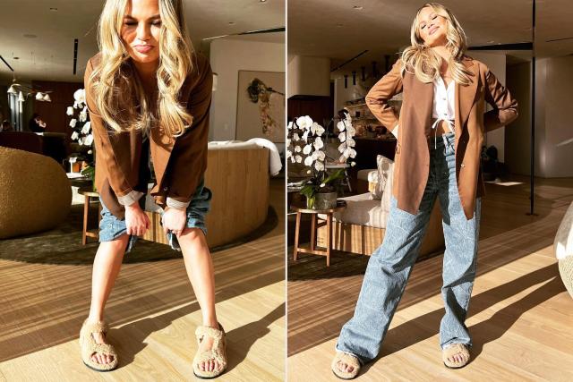 Chrissy Teigen Is Staying 'Extremely Comfy' in $1,000 'Birkenstock-Esque' Fendi  Sandals