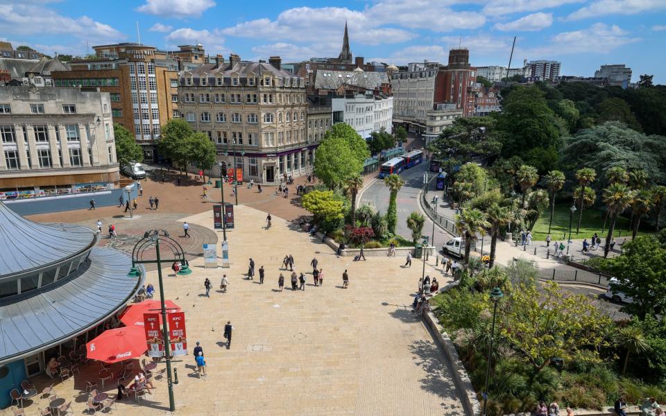 The Square and Bournemouth Parks in Bournemouth city centre