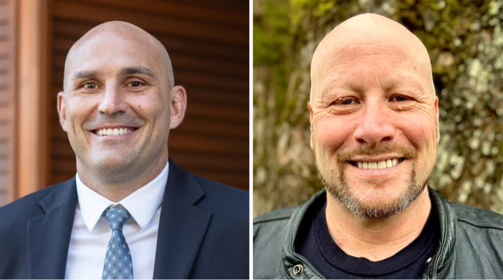 Will Lathrop (left) and Michael Cross are competing in the Republican primary for attorney general. (Campaign photos)