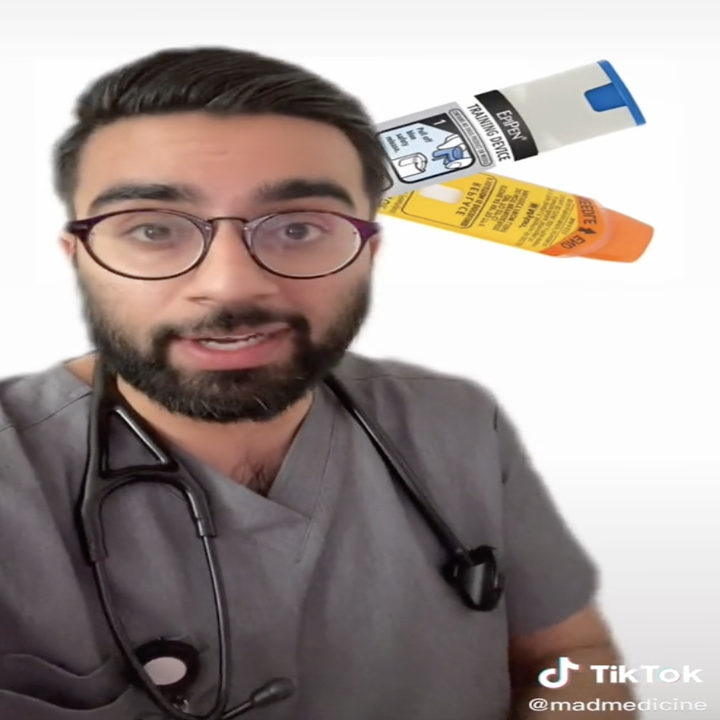 <div><p>"In the end, the epinephrine in an EpiPen is a drug and should be used for its intended purpose. Nonetheless, always make sure to go to an ER or call 911 after using an EpiPen."</p></div><span> TikTok: @madmedicine / Via <a href="https://www.tiktok.com/@madmedicine" rel="nofollow noopener" target="_blank" data-ylk="slk:tiktok.com;elm:context_link;itc:0;sec:content-canvas" class="link ">tiktok.com</a></span>