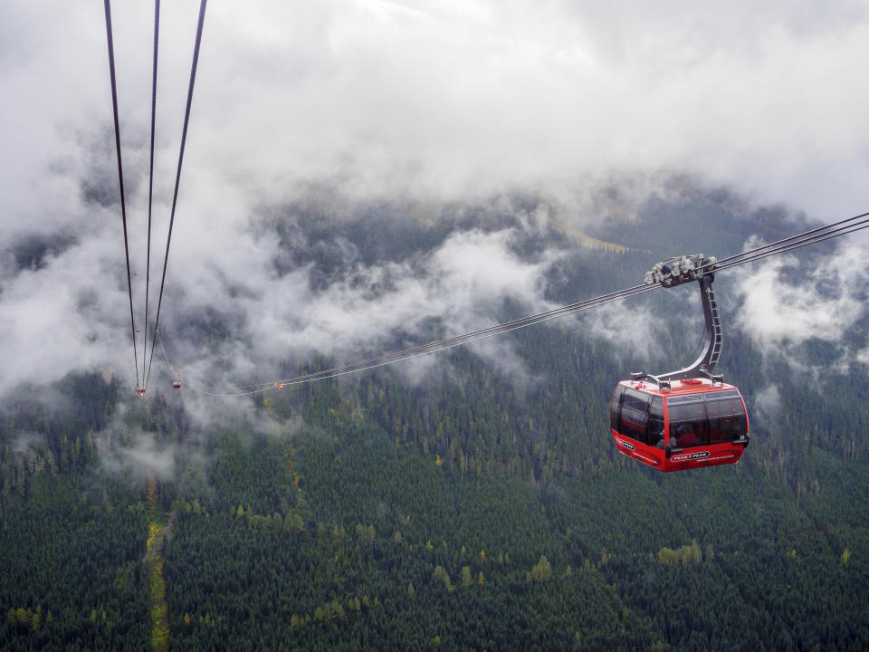 View from the Peak to Peak Gondola. Whistler. British Columbia. Canada. (Photo by: Education Images/Universal Images Group via Getty Images)