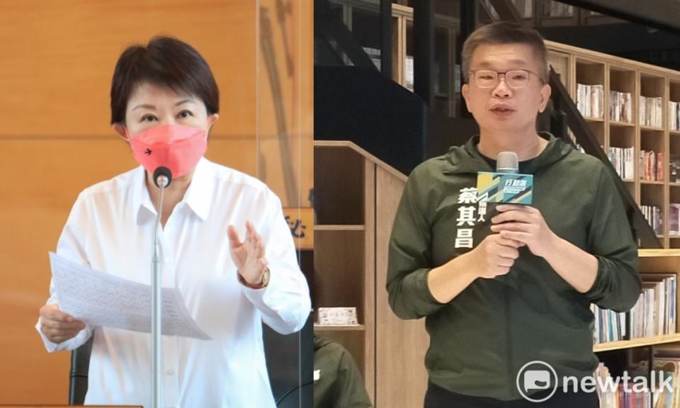 國民黨台中市長盧秀燕（左）、民進黨台中市長參選人蔡其昌（右）。   圖:台中市政府/提供 新頭殼合成