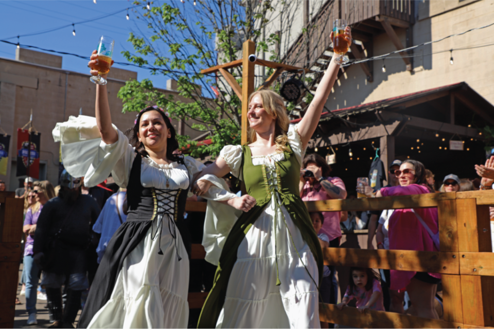 Costumes, medieval-themed merchandise and knight fights were all part of Ritterfest at Shulz Bräu Brewing.