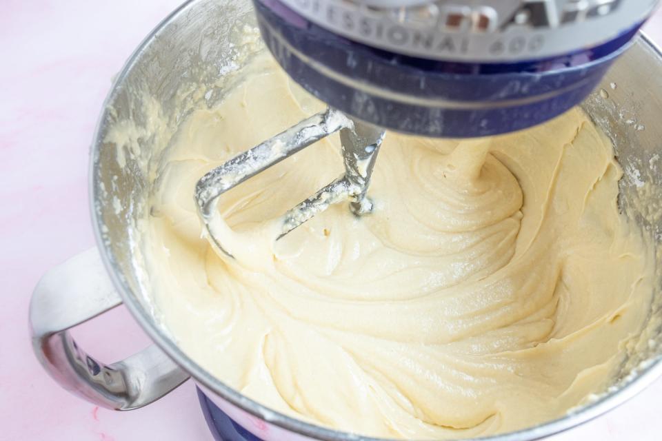 using a kitchen aid mixer to whip butter and eggs