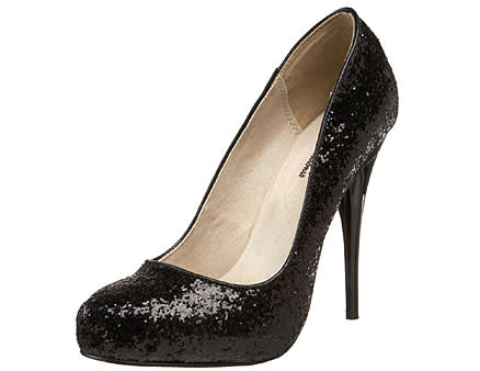 Black Glitter Stilettos