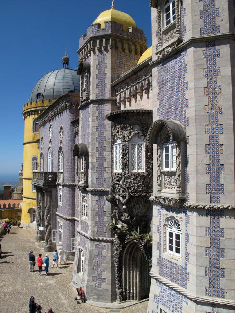 This May 2013 photo the colorful facade of Pena Palace in Sintra, Portugal. It’s like a castle seen through a kaleidoscope, one of a number of spectacular buildings found in Sintra, which has long been a playground of royalty near the Portuguese capital of Lisbon. (AP Photo/Mike Corder)
