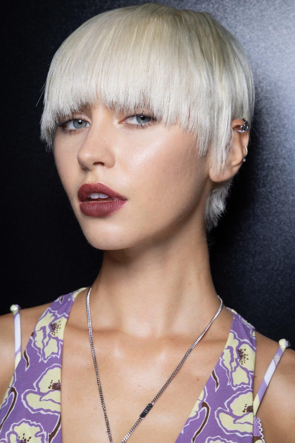 iris law pixie bowl cut