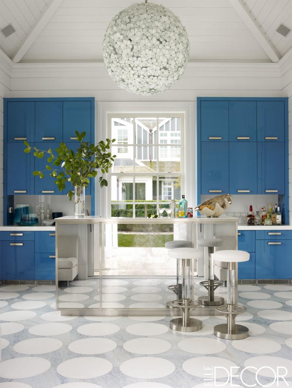 Blue Cabinetry Kitchen