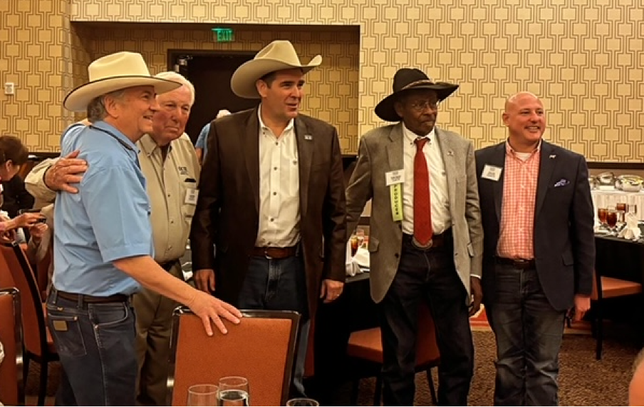 Left to right: Dave Carter, OCM founder Fred Stokes, Mississippi Commissioner of Agriculture and Commerce Andy Gipson, OCM President Taylor Haynes, and Marty Irby at the OCM 2024 Conference in Biloxi, MS