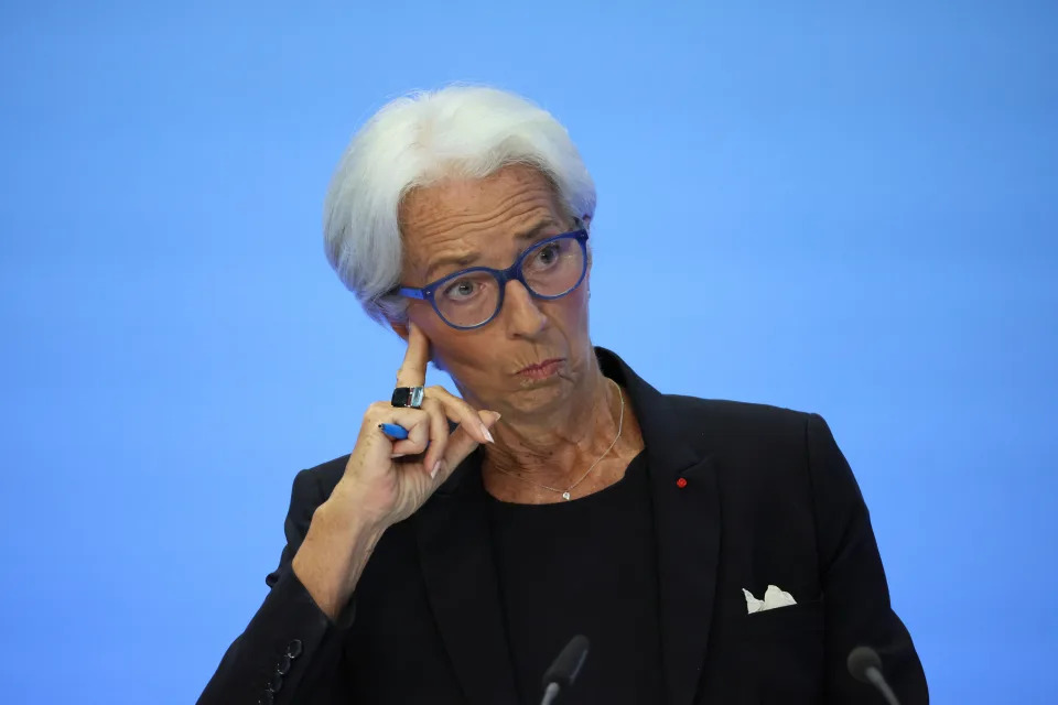 President of the European Central Bank (ECB) Christine Lagarde attends a news conference following the ECB's monetary policy meeting, in Frankfurt, Germany, July 21, 2022. REUTERS/Wolfgang Rattay