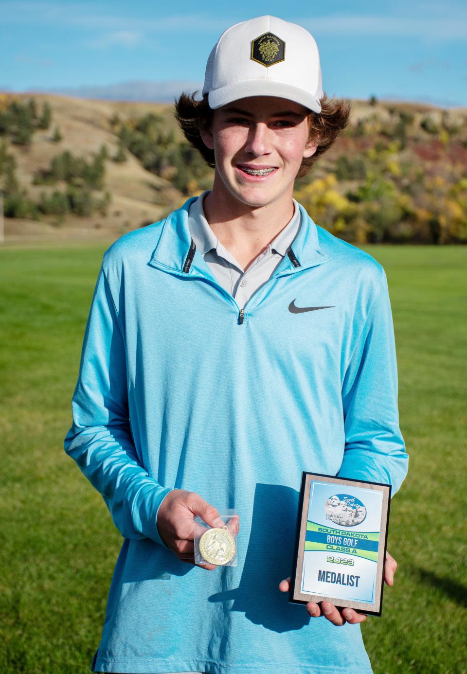 Junior Anthony Lanham of West Central won the individual title in the state Class A high school boys golf tournament that wrapped up on Tuesday, Oct. 3, 2023 at the Hart Ranch Golf Course in Rapid City. Lanham shot a 1-under 143 over the two days and won by two shots.