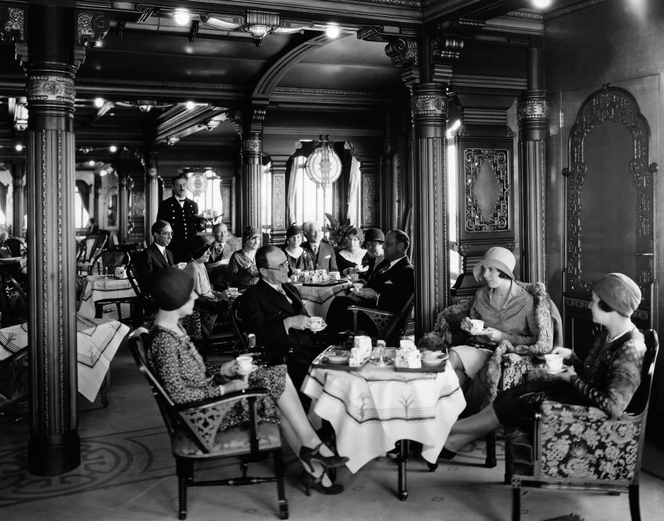 Afternoon tea on a cruise on the way to the West Indies.