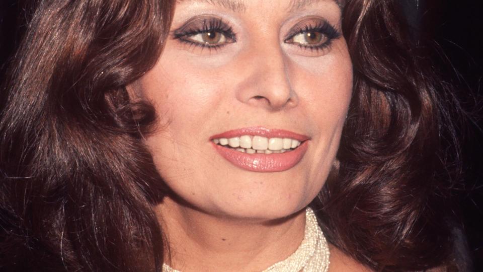 Italian actress Sophia Loren attends the 29th Annual Golden Globe awards at the Beverly Hilton Hotel, Beverly Hills, California, January 28, 1977. (Photo by Ron Galella/Ron Galella Collection via Getty Images)