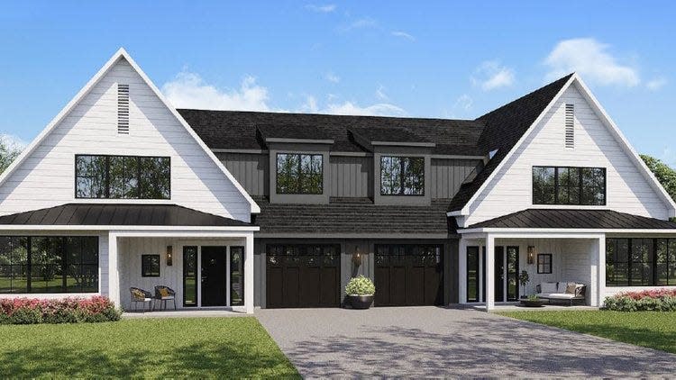 The Oaks, JHR Development's design for its new duplex units being built at Woodstone, the new neighborhood being built at the former Mary McIntire Davis property.