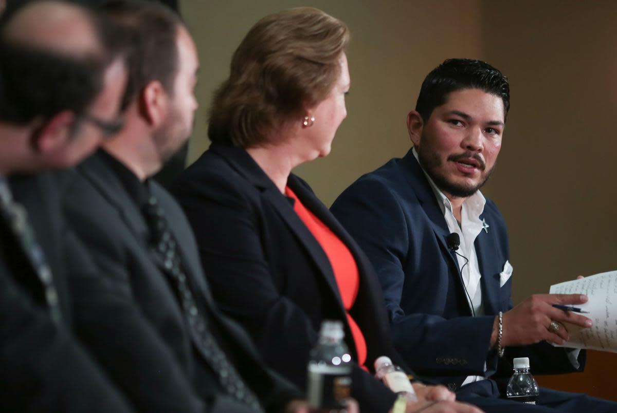 Mark Gonzalez speaks on a panel on criminal justice at The Texas Tribune Festival on Sept. 23, 2017.