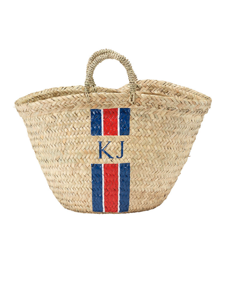 <p>Monogram plaited basket, <a rel="nofollow noopener" href="http://www.raefeather.com/british-collection-monogram-plaited-basket" target="_blank" data-ylk="slk:£170;elm:context_link;itc:0;sec:content-canvas" class="link ">£170</a></p>