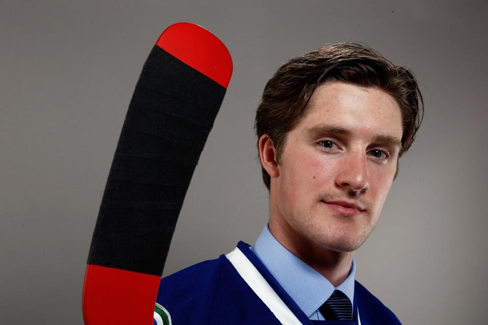 Vancouver Canucks prospect Jared McCann (Photo by Jeff Zelevansky/Getty Images)