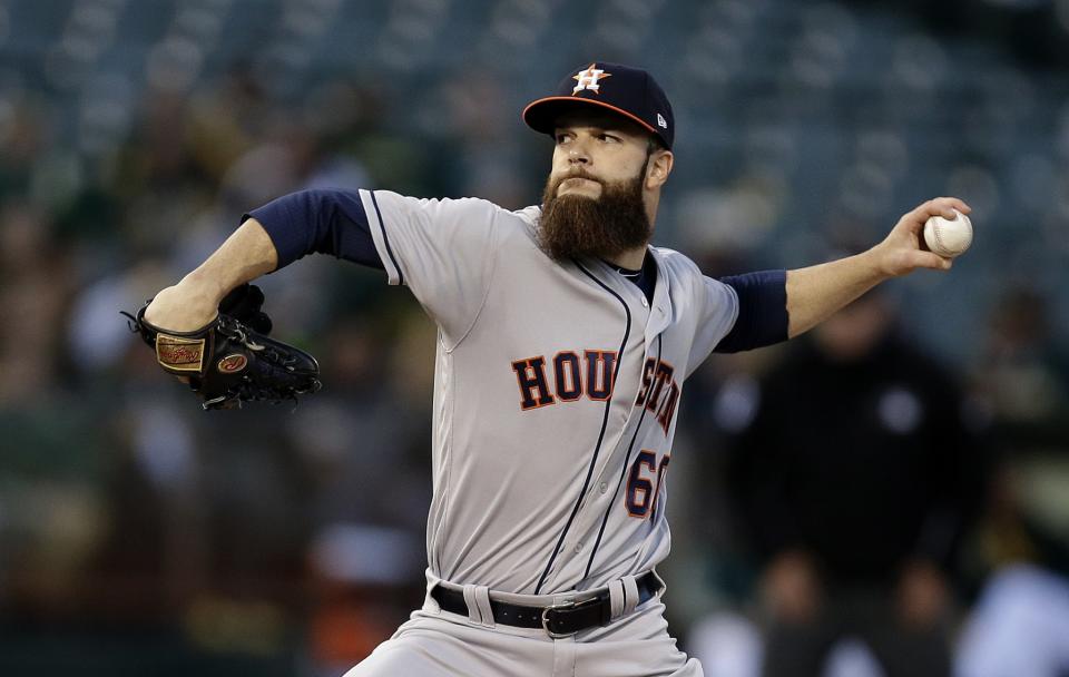 Dallas Keuchel has a 0.96 ERA so far for the Astros this season. (AP)