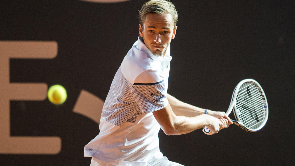 Daniil Medvedev, pictured here in action against Ugo Humbert at the Hamburg Open.
