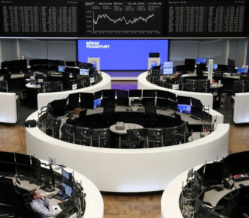 The German share price index DAX graph is pictured at the stock exchange in Frankfurt