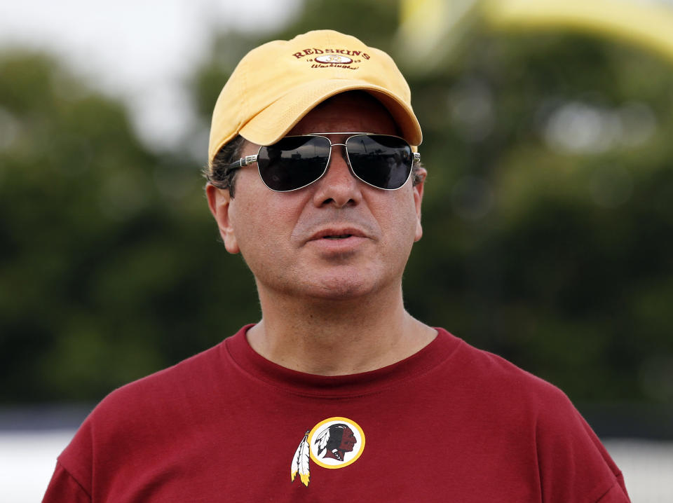 Dan Snyder has allegedly overseen and perhaps condoned a culture of misogyny and harassment as owner of the Washington Football Team. (AP Photo/Alex Brandon, File)