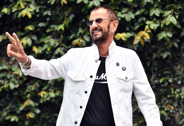 <p>Scott Dudelson/Getty</p> Ringo Starr at his Peace & Love birthday event in Los Angeles in 2019.