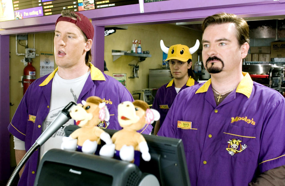 Jeff Anderson, Trevor Fehrman and Brian O'Halloran in “Clerks II”