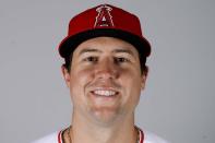 FILE - Tyler Skaggs, of the Los Angeles Angels baseball team, poses for a photo in 2019. A former Angels employee was convicted Thursday, Feb. 17, 2022, of providing Angels pitcher Skaggs the drugs that led to his overdose death in Texas. (AP Photo/Chris Carlson, File)