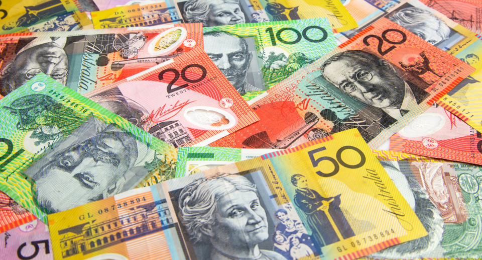 Australian money, cash notes.
