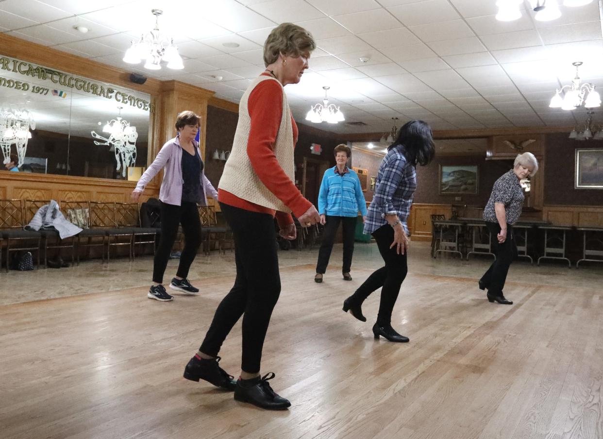 A line dancing lesson Jan. 8 at the Rockland Irish-American Cultural Center in Blauvelt.