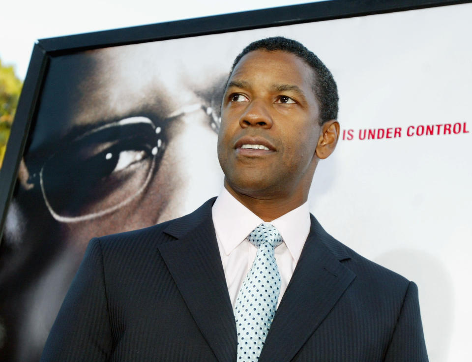 BEVERLY HILLS, CA - JULY 22:  Actor Denzel Washington arrives at the premiere of Paramounts' "The Manchurian Candidate" on July 22, 2004 at the Samual Goldwyn Theater, in Beverly Hills, California. (Photo by Kevin Winter/Getty Images)