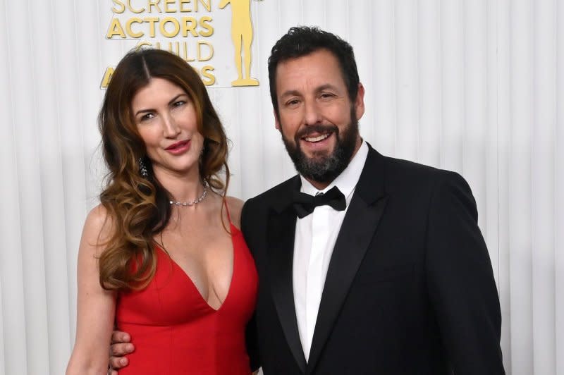 Adam Sandler (R) and Jackie Sandler attend the SAG Awards in 2023. File Photo by Jim Ruymen/UPI