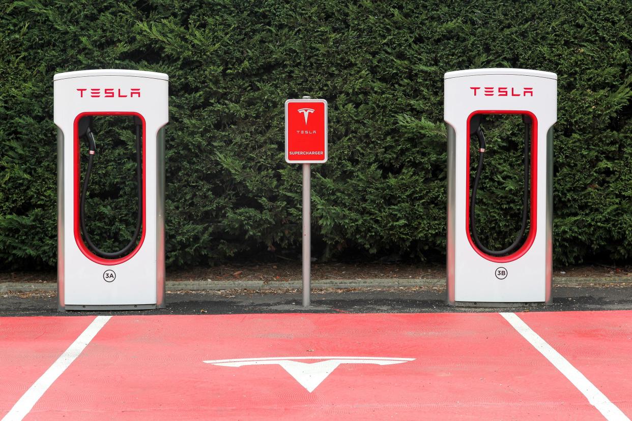 Tesla charging station