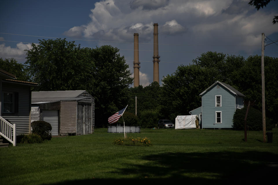 La planta eléctrica cerrada de Conesville, Ohio, el 5 de julio de 2023. (Maddie McGarvey/The New York Times)