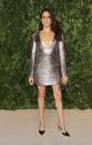 <p>This metallic mini is by one of Meghan's favorite designers Misha Nonoo for the 12th annual CFDA/Vogue Fashion Fund Awards in November 2015.</p>