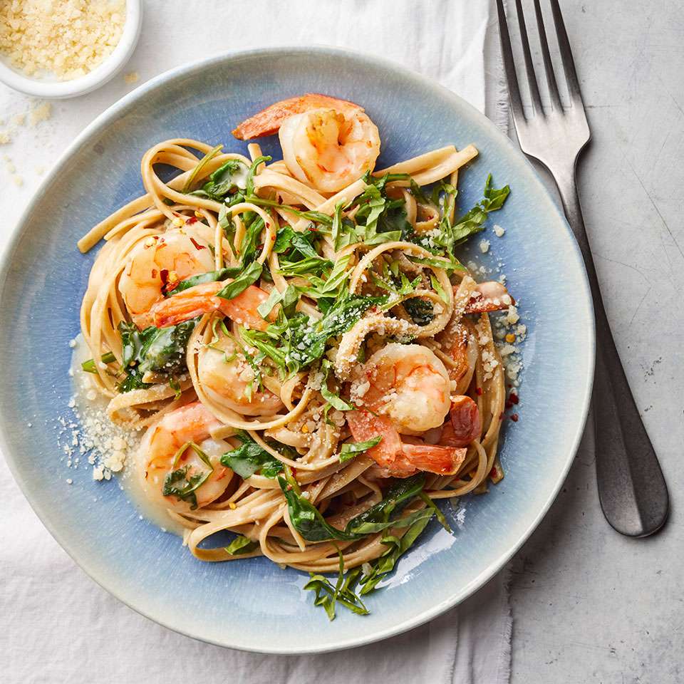 Creamy Lemon Pasta with Shrimp