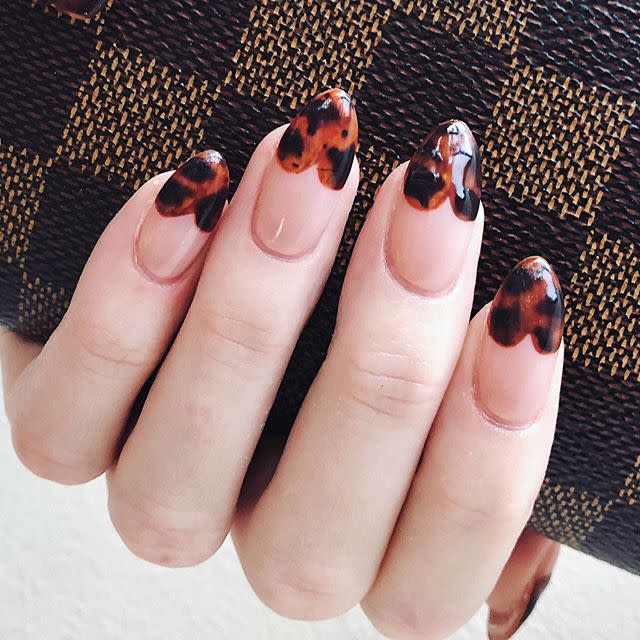 <p>Upgrade your go-to nude mani with this French heart tortoise design. </p><p><a href="https://www.instagram.com/p/B2doKgUAdjJ/" rel="nofollow noopener" target="_blank" data-ylk="slk:See the original post on Instagram;elm:context_link;itc:0;sec:content-canvas" class="link ">See the original post on Instagram</a></p>