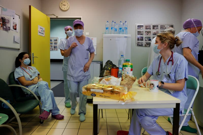 French young doctor on shift in the heavily Covid-19 affected northern region of Hauts-de-France